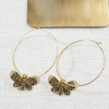 Golden Moth Earrings