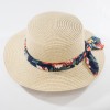 Pălărie Soare Exotic Flowers. Beige imagine