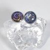 Galaxy Stainless Steel Earrings. Chameleon Blue Cosmos