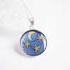 Silver Earrings Galaxy - Starry Night