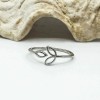Minimal Collection Ring- Leaves. Silvery