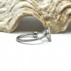 Minimal Collection Ring - Triangle Dot. Silvery