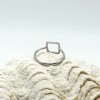 Minimal Collection Ring - Empty Square. Silvery