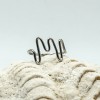 Minimal Collection Ring - Waves. Silvery